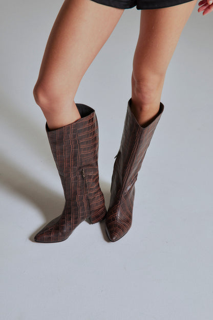 METIS CROCO BROWN